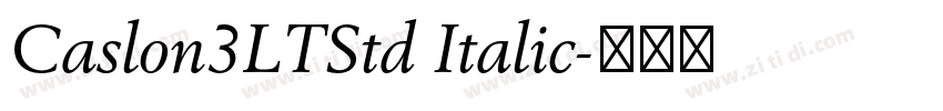 Caslon3LTStd Italic字体转换